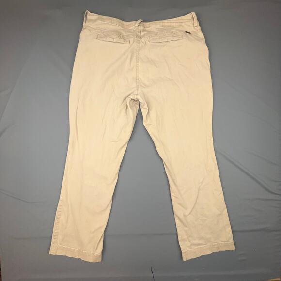 Bebop Originals Khaki Stretch Pants Women’s Sz 38 Cropped Mid Rise - Picture 1 of 8